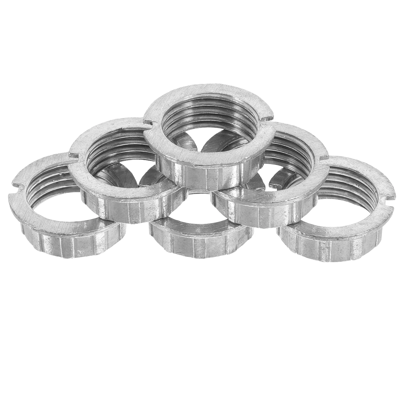 6pcs G9 Lamp Socket Adapter Ring Light Holder Shade Converter Alloy Replacement Parts For Table Floor Lamps Vanity Lights Silver