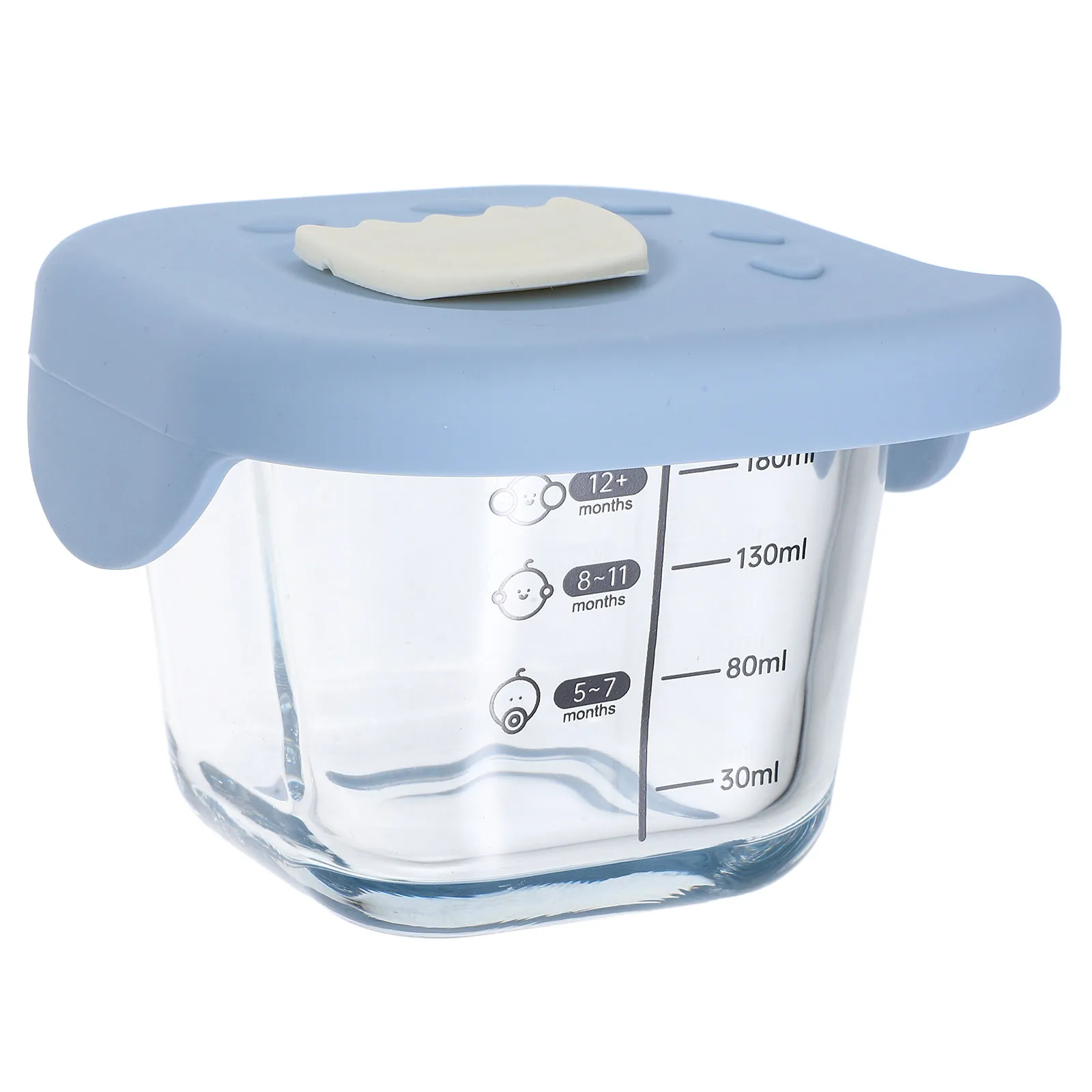 

Glass Baby Feeding Bowl Large Capacity Clear Baby Food Storage Container Complementary Food Bowl with Lid for Meals