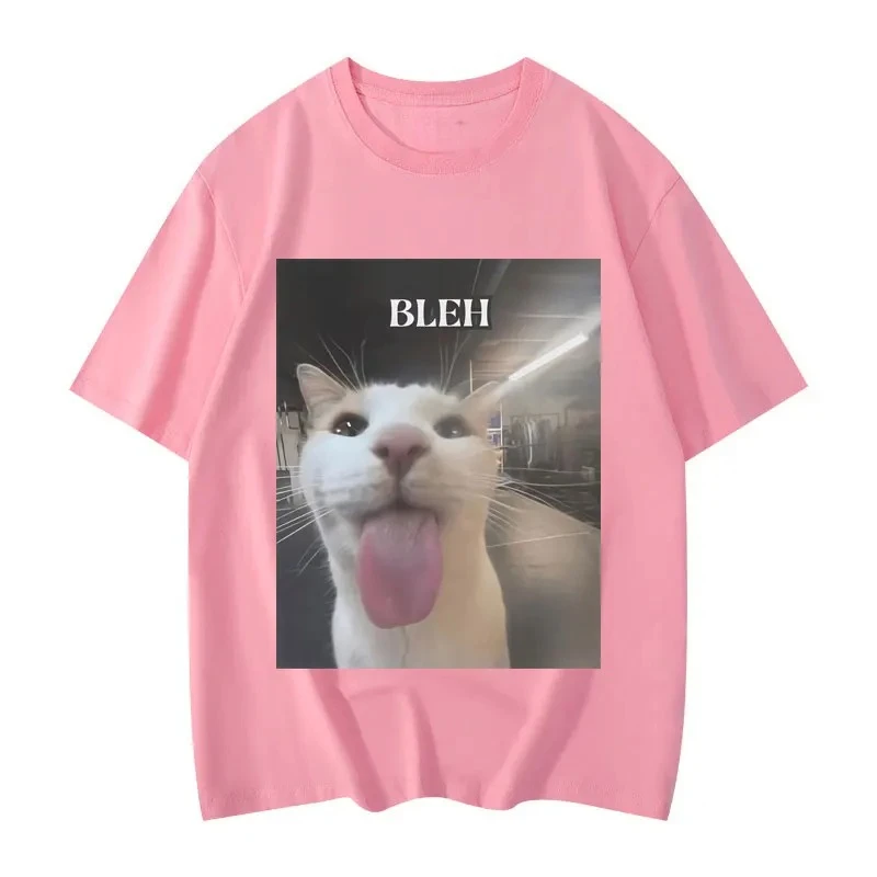 Bleh Funny Cat Meme T-shirt stampate con grafica Abbigliamento donna T-shirt di tendenza della moda Abbigliamento casual estivo a maniche corte