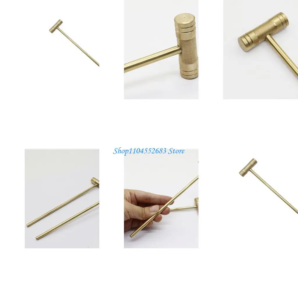 

Y6GD Mini-Miniature Brass Hammer Hand Tool Craft Hammer Fitting for Eating Walnut & Jeweler Watchmakers Maintenance Supplies