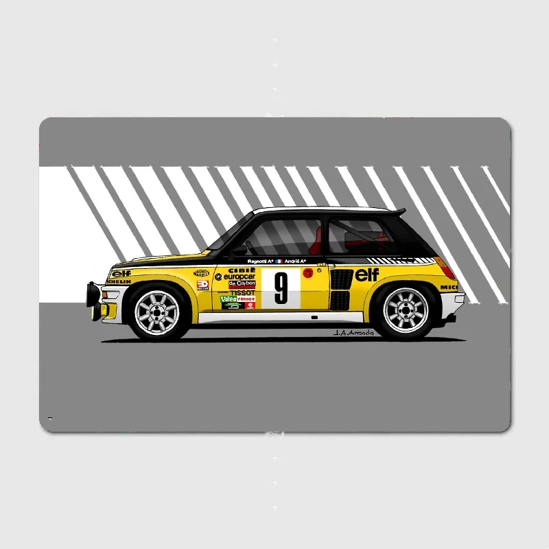 Classic car winner of the Monte Carlo Rally Metal Poster Garage Decoration Living Room Cinema Living Room Custom Tin Sign Poster