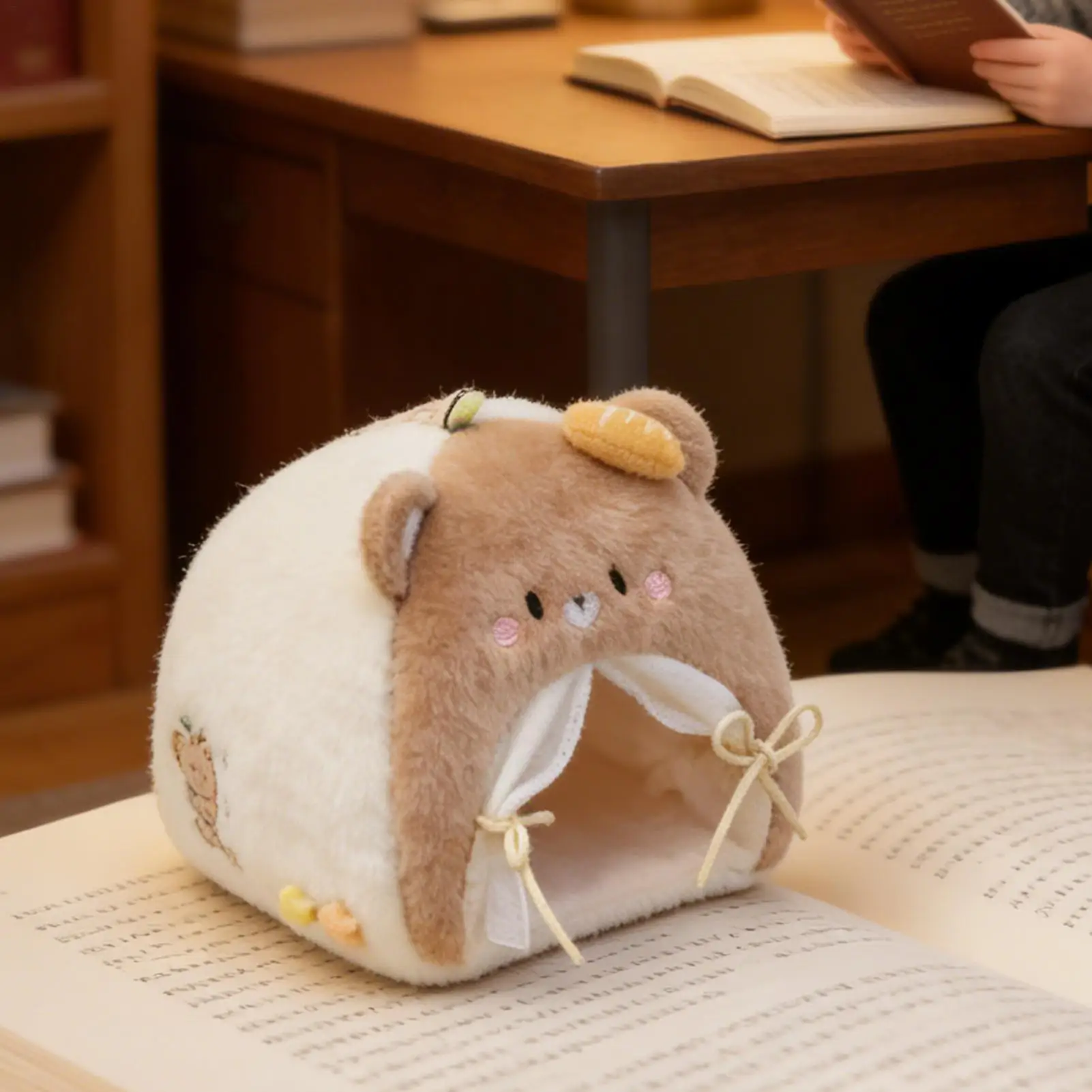 

Toy Bed Playset Miniature Furniture Doll Tent Bed For Living Room Home Imaginative Play Stuffed Animals Indoor Desktop Display