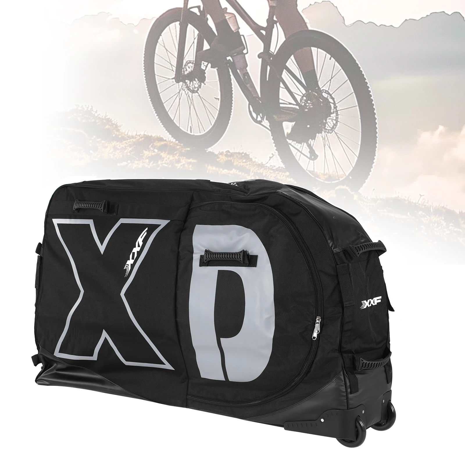 

Oversized Capacity Bikes Box With Wheels for Air Flights Bike Transport Equipment Waterproof Wheel Protection Tubes & Zippers