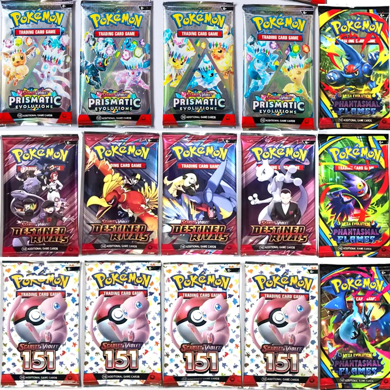 cartas-pokemon-em-ingles-scarlet-violet-151-caixa-de-booster-de-evolucao-mega-com-4-pacotes-aleatorios