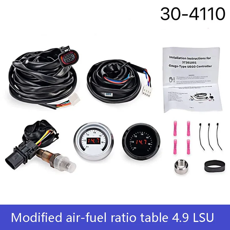 Complete Set Of 30-4110 Air Fuel Ratio Meter AFR Air Fuel Ratio Meter 52mm Wide Range Oxygen Sensor 4.9LSU