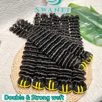 Paquetes de cabello humano de onda profunda de 28-30 pulgadas, sin procesar, virgen, rizado, extensiones de cabello para mujer, ofertas especiales