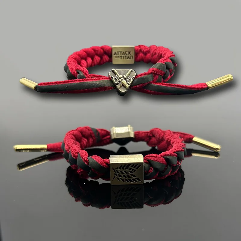 Новый голографический светоотражающий браслет Атака гигантского плетеного браслета Аллен Микаса Модный браслет индивидуальный браслет