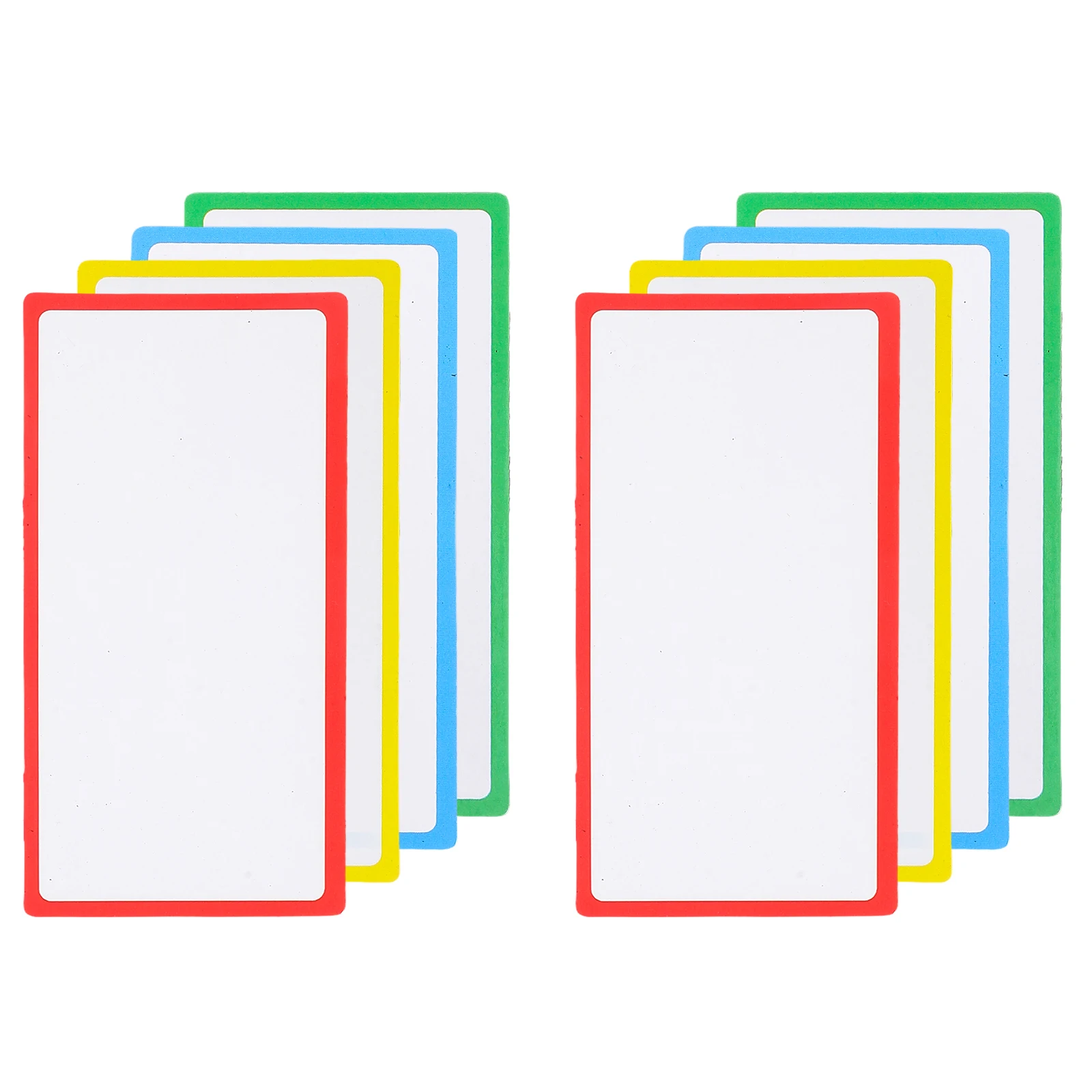 

8pcs Magnetic Dry Erase Labels Blank Reusable Name Tags for Fridge Whiteboard Classroom Storage Folder Organization Stickers