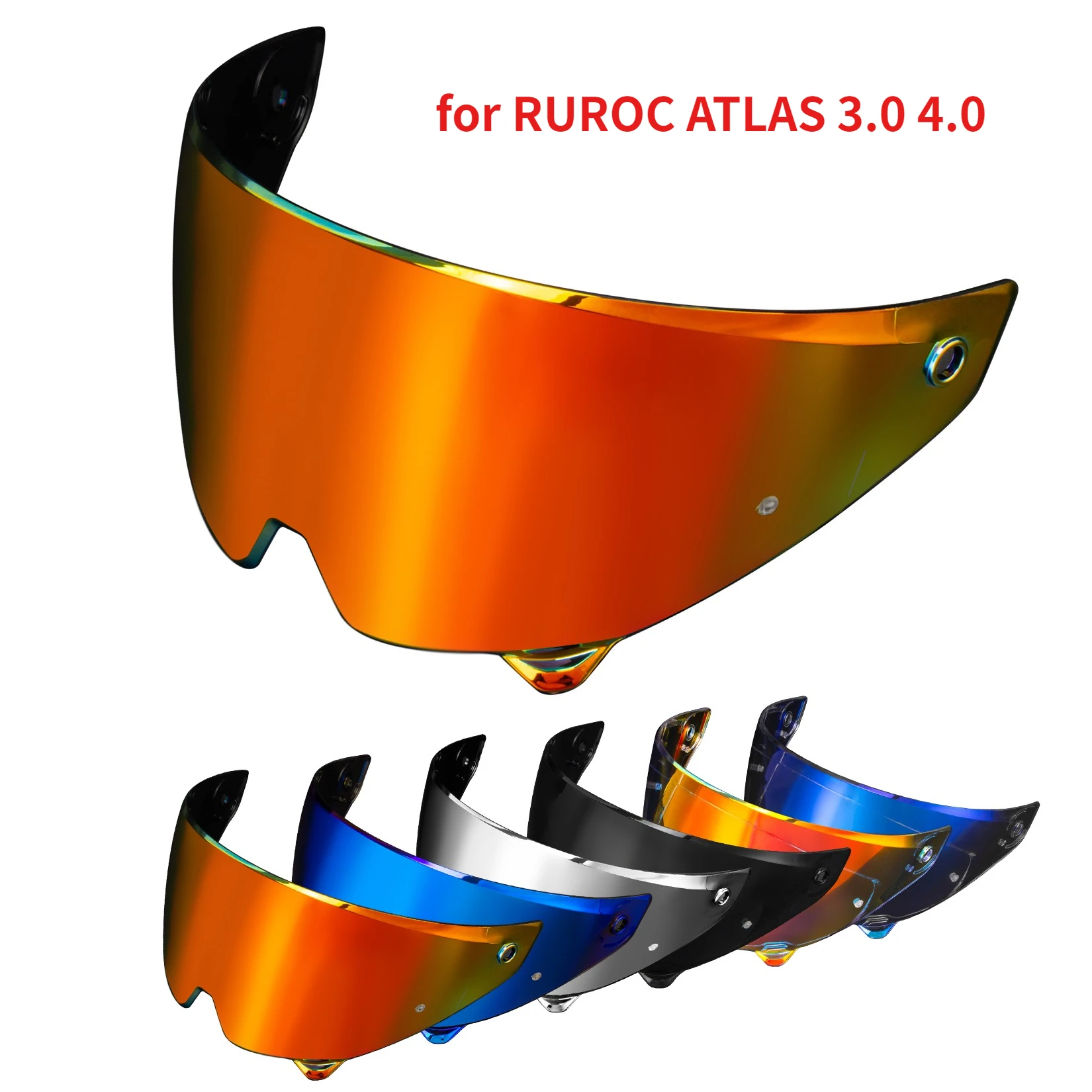 Atlas 3.0 4.0 Motorcycle Helmet Visor Face Shield Tinted Visor Replacement for RUROC Atlas 3.0 4.0Anti-UV Protection Face Shield