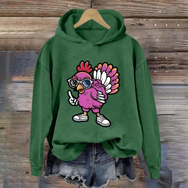 Thanksgiving warme hoodie voor dames, wintermode hoodie