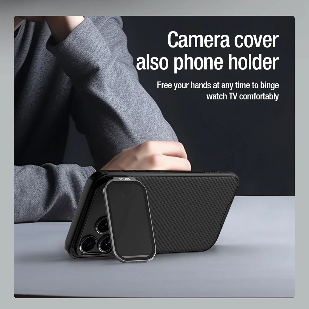 NILLKIN Etui Magsafe CamShield Prop z podpórką do aparatu i magnetycznym uchwytem na tył telefonu iPhone 17 Pro Max / iPhone 17 Pro — zdjęcie produktu 4