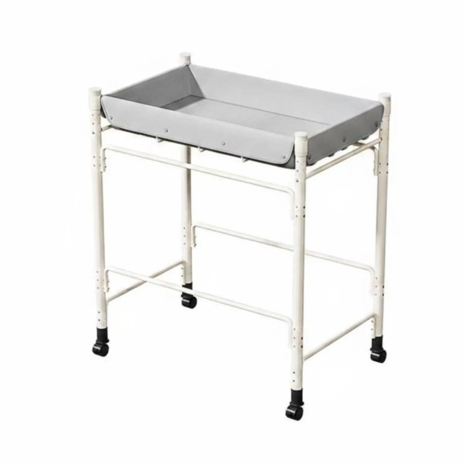 Stable Metal Frame Baby Changing Table with Bathing Area for Newborn Infant Daily Care Needs