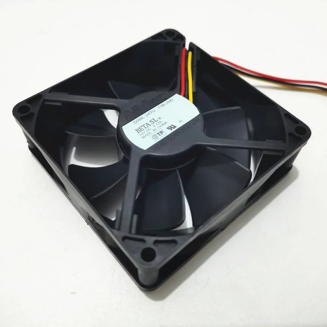 

Nidec D08K-24TU 13B DC 24V 0.13A 80x80x25mm 3-Wire Server Cooling Fan