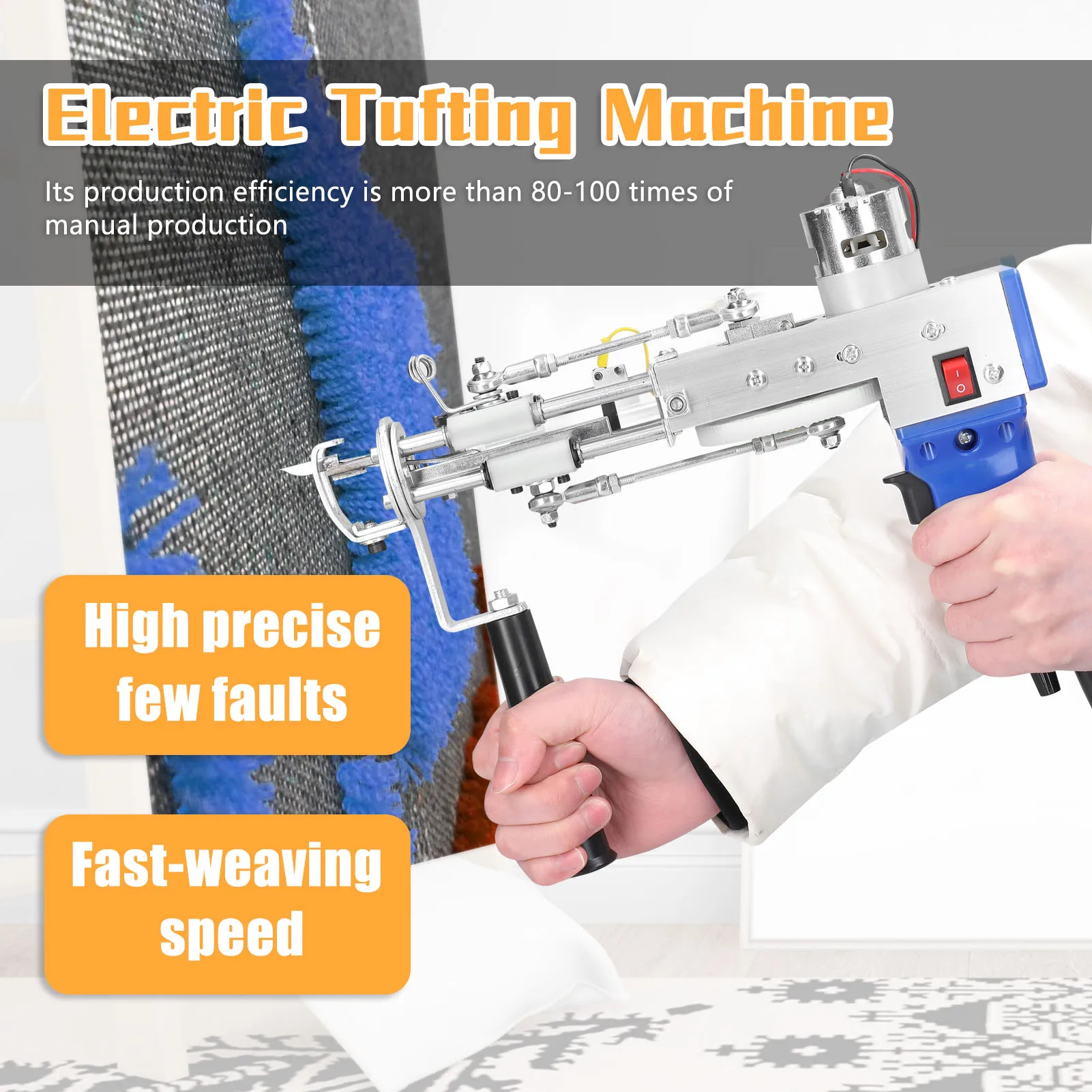 Машина для тафтинга ковров Высокоточная электрическая тафтинговая машина Простая в эксплуатации тафтинговая машина для тафтинга ковров