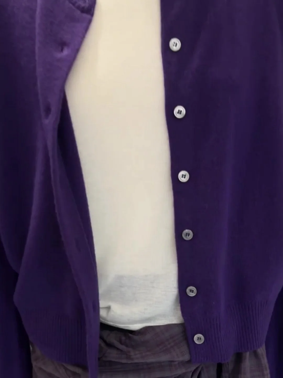 Sli Lila runder Ne-Strickpullover-Mantel für Damen, Herbst und Winter, High-End-Feeling, lässig, Faion, weich, mitteldünn, lang...