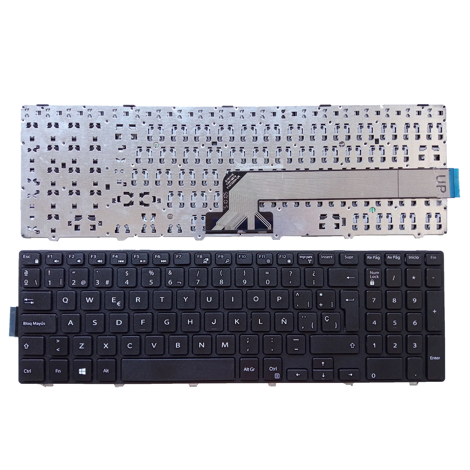 Teclado SP para portátil Dell Inspiron 15-3000 15-5000 5542 5545 serie 5547, nuevo