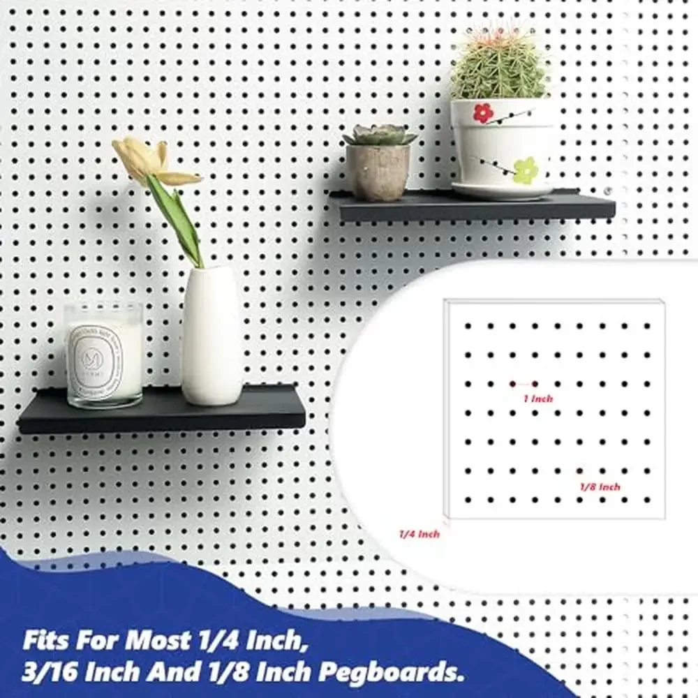 Stecktafel-Regale aus Metall, 10er-Set, flaches Display-Zubehör, robust, rostfrei, Einzelhandelsdisplay, Büro, Küche, Badezimmer, Schlafzimmer