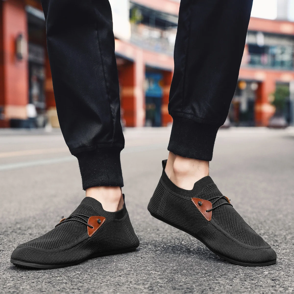 Spring and Summer Men's Loafers One-Piece Lazy Sneakers for Comfort and Convenience