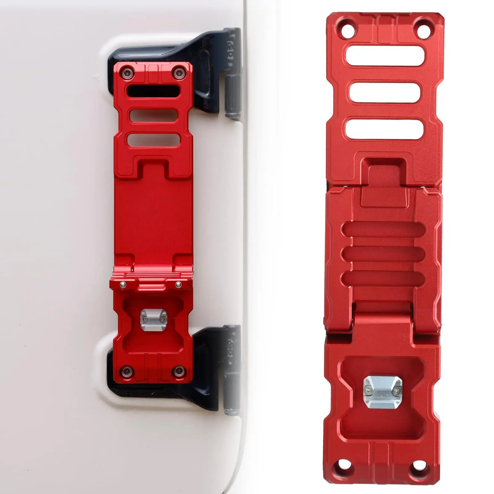 Aluminum Door Hinge Folding Step Pedal with Bottle Opener for 2007-2018 Jeep Wrangler JK JKU JL JLU Gladiator JT Auto Parts
