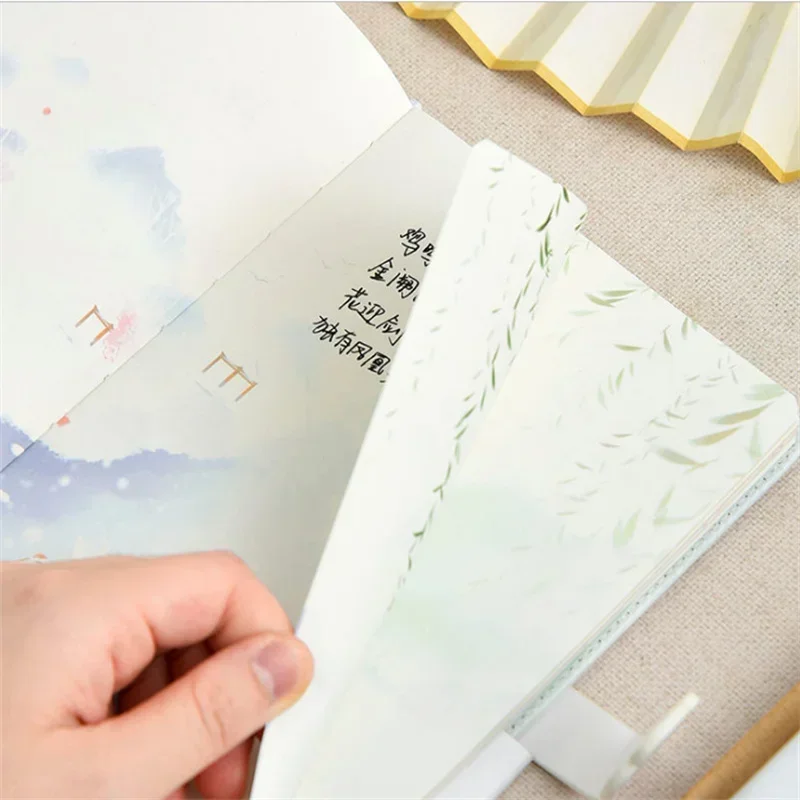 Illustration Hand Chinese Notebook River Style Girl's Diary Beautiful Book Ancient Chanting Account Evening Full-color