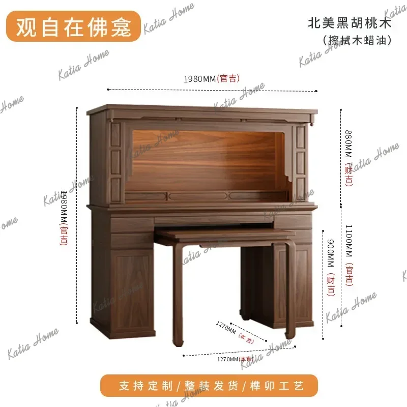 solid wood buddha cabinet for home altar cabinet living room nave altar offering table incense case