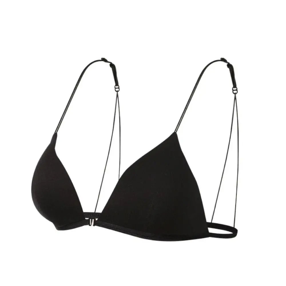 Atmungsaktive Dreiecks-BHs für Frauen, dünne Träger, Push-up-BH im französischen Stil, Schönheitsrücken-Lingerie, drahtloser BH für den Sommer. – Detail 7