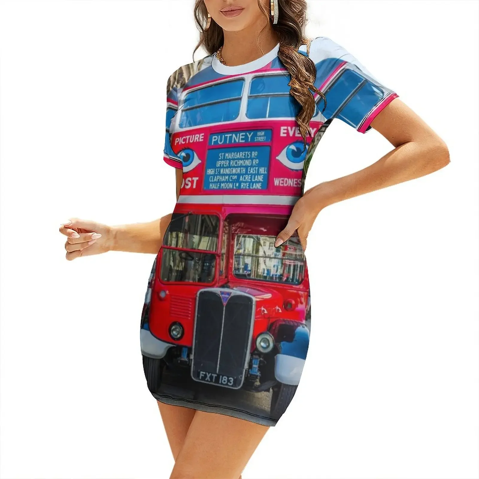 

The Bus To Putney Short Sleeved Dress ceremony dresses elegant evening dresses for women 2024 party dress women elegant luxury