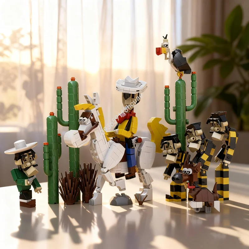 

906pcs MOC Lucky Luke And Dalton Model Building Blocks Construction Assemble Toy DIY Idea Education Christmas Gifts Brick Kids
