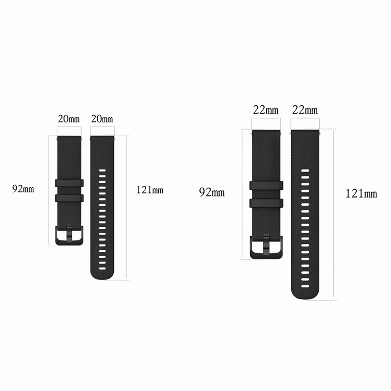 18 20 22mm Straps For Garmin Venu 2S Silicone Wristband Vivoactive 3 4S Forerunner 245 Galaxy Watch5 Pro 45mm Women\'s bracelet