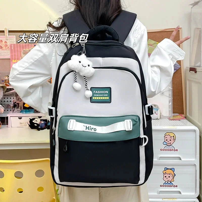 Computer Y2K Anime Alphabet Backpacks Back To School Cute Bag Zipper Student Travel Women's Handbags High Capacity Backpacks New