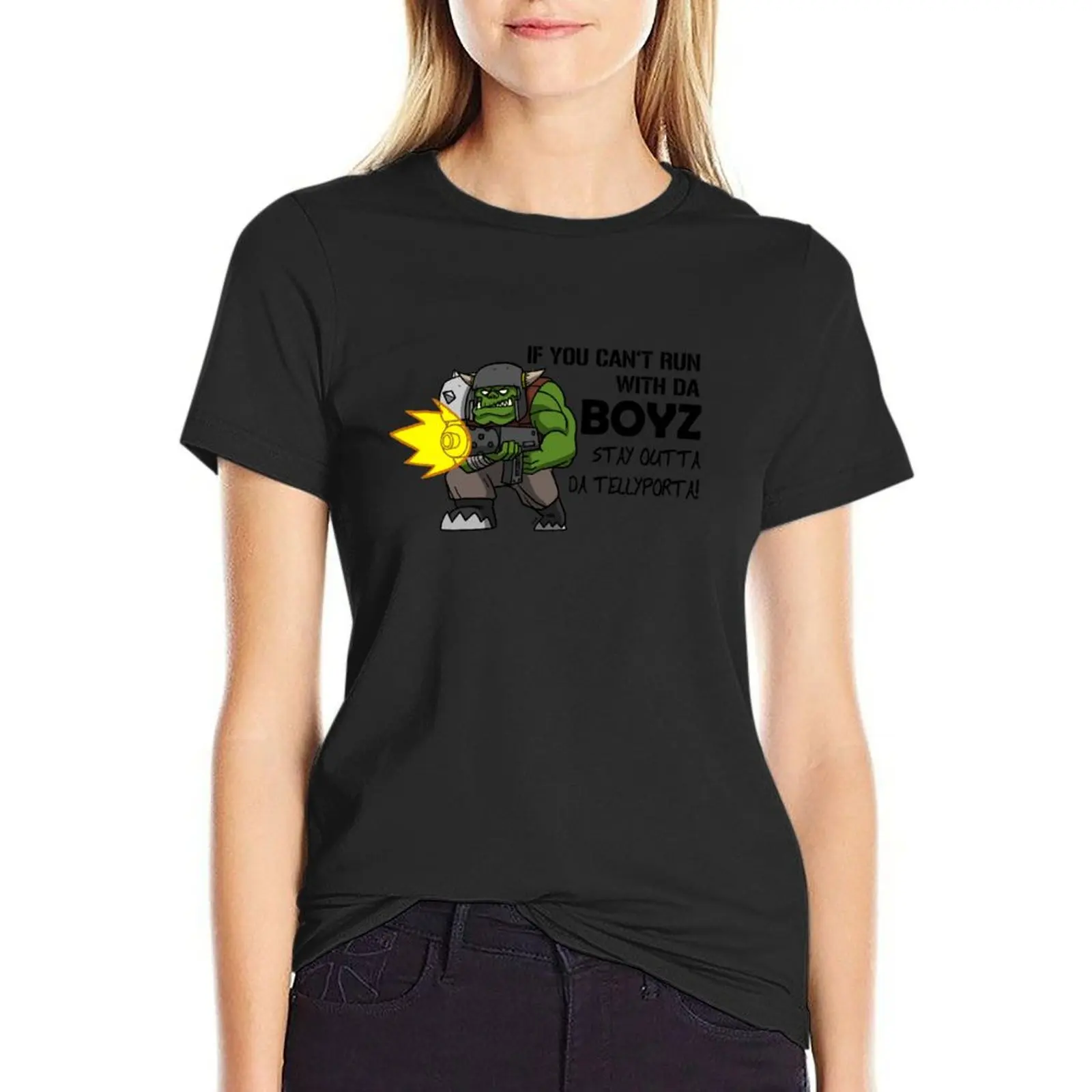 Runnin with DA BOYZ T-Shirt oversized plus size tops Blouse Short sleeve tee ariat shirts for Women