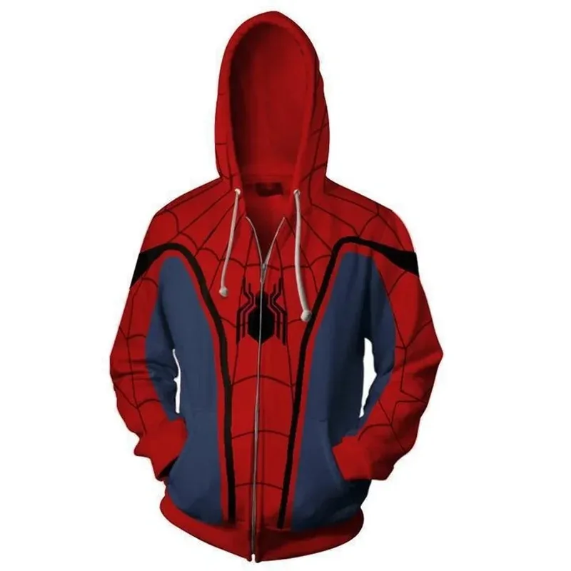 2025 aaa Cosplay Kostuums Spider-Hoodies Peter Parker voor Volwassen Man en Vrouw Jas Jassen Tops Jongens Halloween Party Prop
