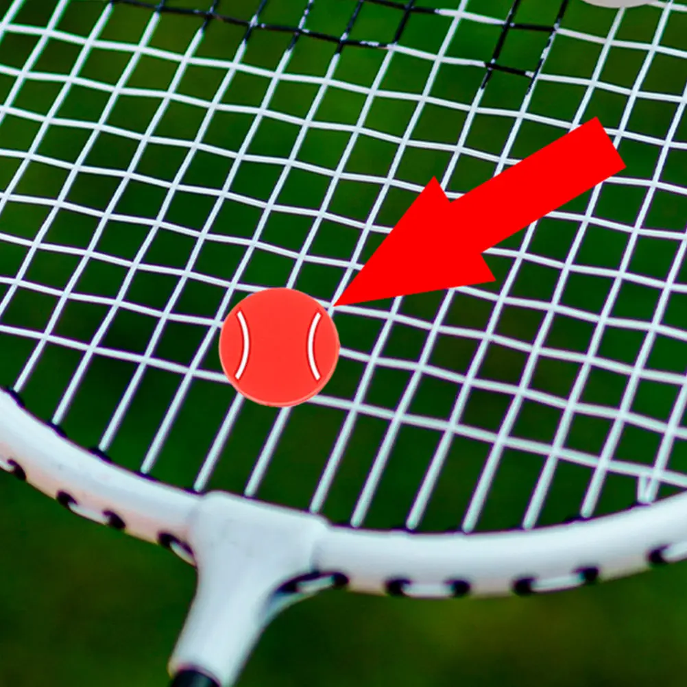 

8Pcs Silicone Tennis Racket Dampener Vibration Absorber Decorative Tennis Shape Shock Reducer for All Rackets Professional Match