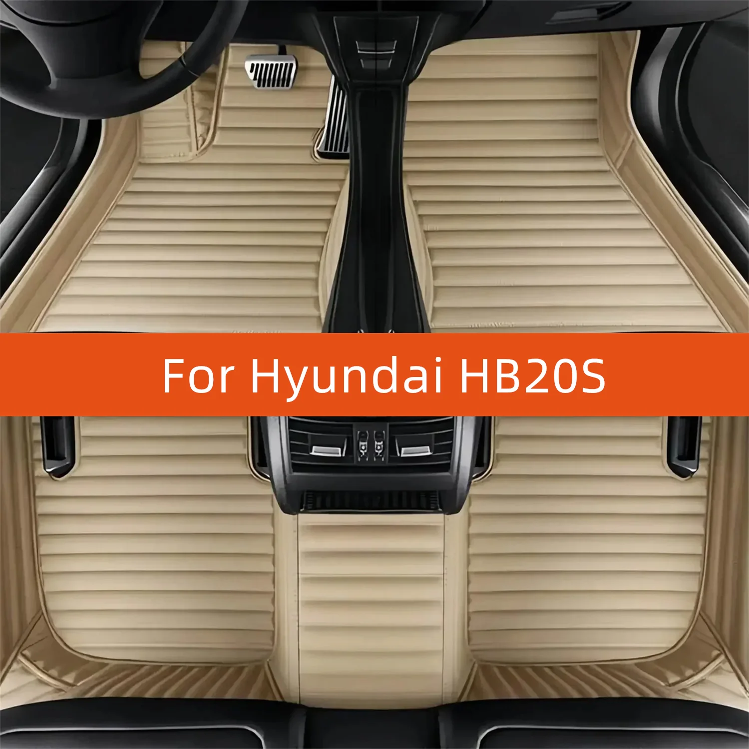 

Custom Leather Car Floor Mat For Hyundai HB20S 2022 2023 2024 2025 2026 2027 Car Mat Interior Accessories