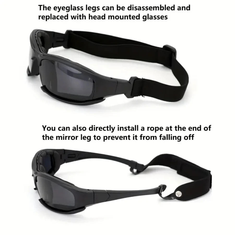 Daisy X7 Moto Glasses Men Military Polarized Sunglasses Bullet-proof Airsoft Shooting Gafas Lens Motorcycle Cycling Goggles