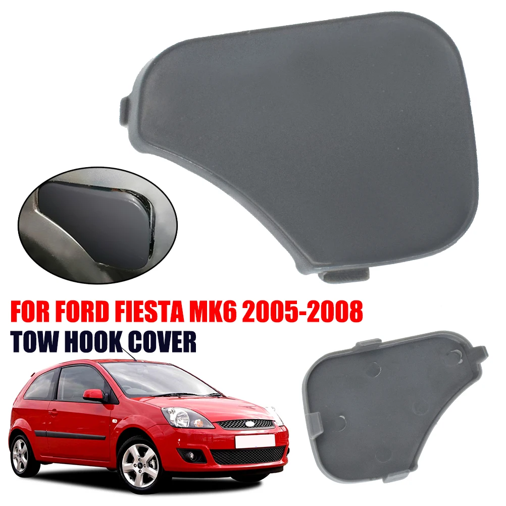 

1x крышка переднего бампера для буксировочного крюка для Ford Fiesta MK6 2005 2006 2007 2008, буксировочная крышка 1375861 6S6117A989AA, замена автомобиля