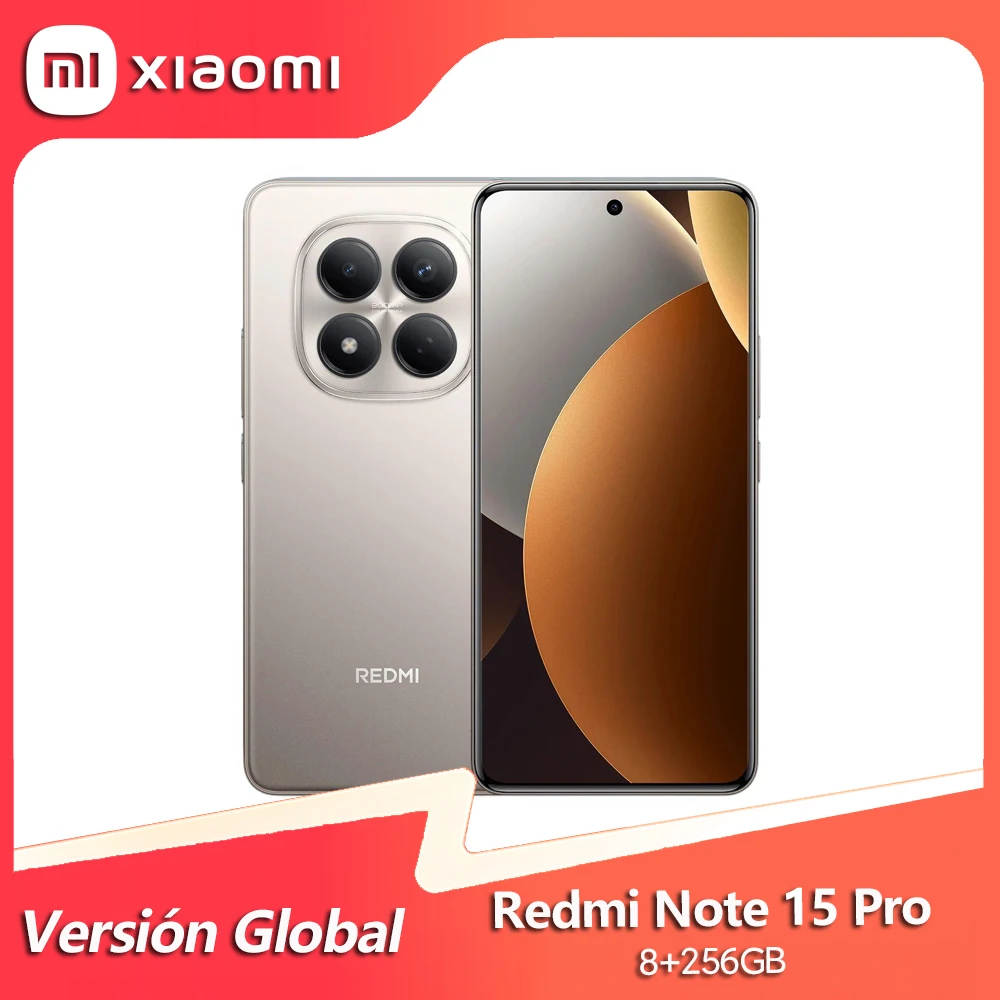 Xiaomi Redmi Note 15 Pro 4G, MTk Helio G200-Ultra, Pantalla AMOLED de 6.77", 120Hz, Cámara de 200MP, 6500mAh, NFC