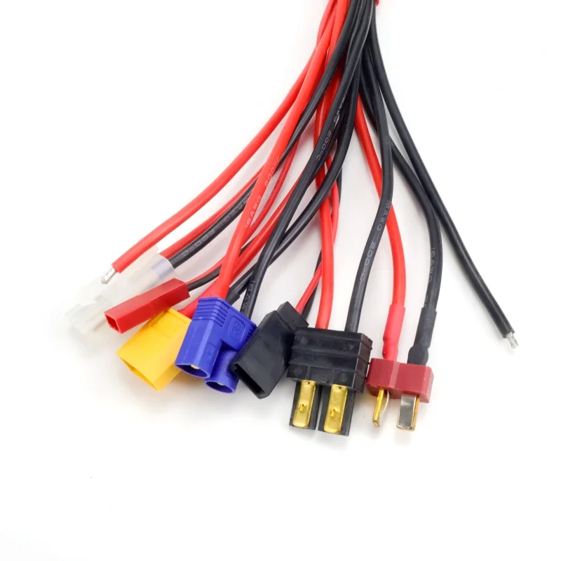 สายชาร์จแบตเตอรี่ Imax B6 B6AC พร้อมอะแดปเตอร์เชื่อมต่อ 8 in 1 หัวชาร์จ 4.0 มม. แบบ Banana TRX Tamiya สำหรับแบตเตอรี่ Lipo ของรถบังคับวิทยุและโดรน