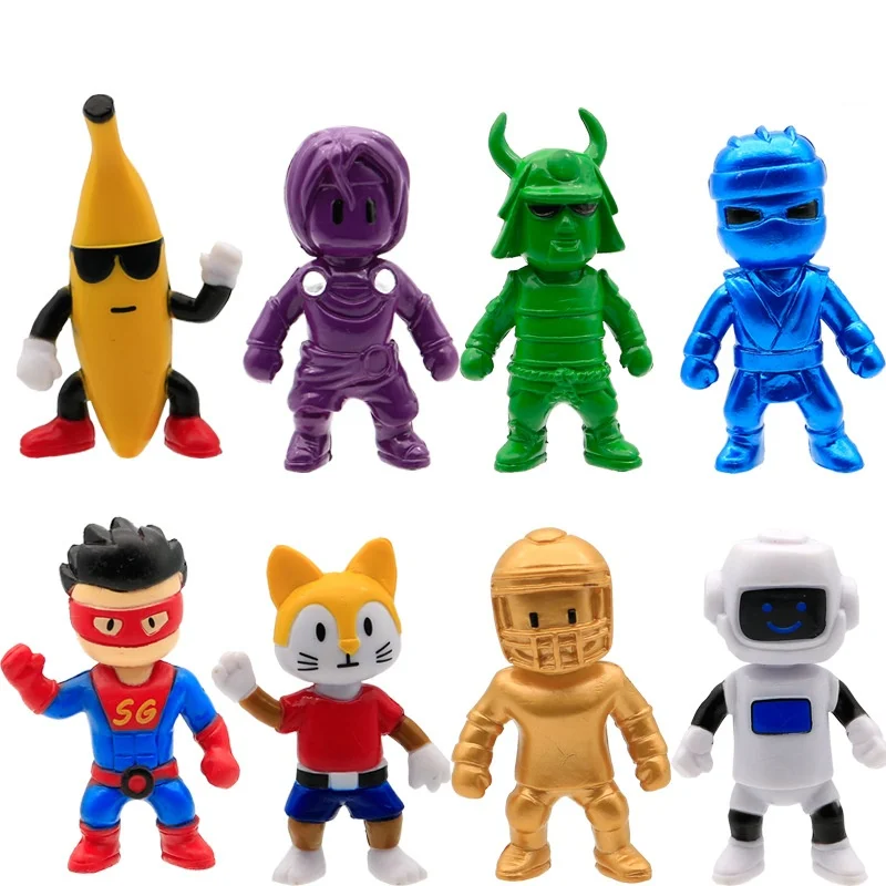 Stumble Guys Action Figure Kawaii Anime PVC Game Model Statue Set Multiplayer Type Collection Kids Birthday Gift Toy