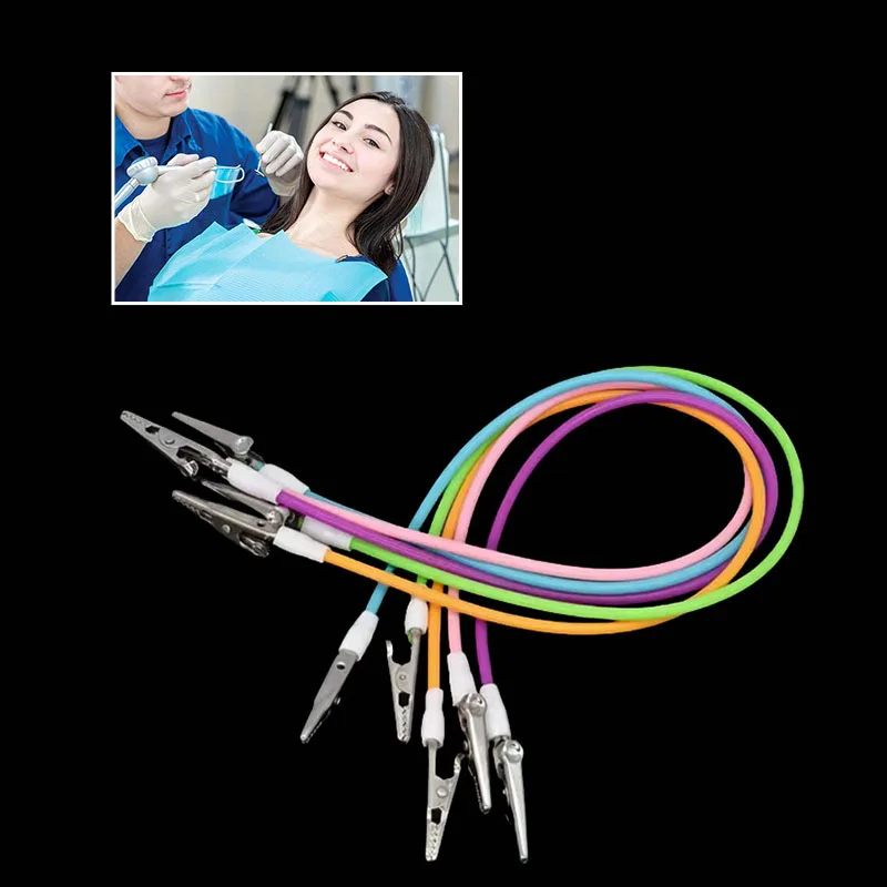 

1/5 шт., зажим для стоматологического шарфа, зажим из нержавеющей стали и гибкий силиконовый шнур, держатели для салфеток/пружинная веревка, инструменты для стоматолога, материал для полости рта