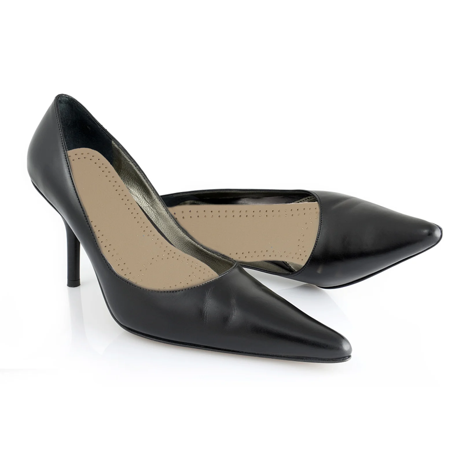 

2Pairs Classic Cow Insole for Pointed Shoes Anti-Loose Comfortable Insole for Heels Women's Detachable Shoe Mat