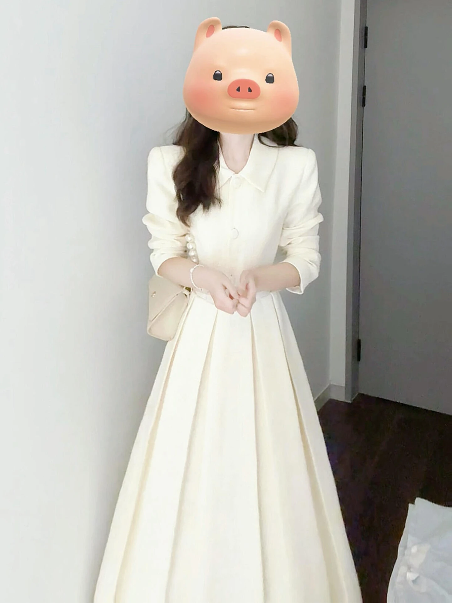 

Женская юбка Ele Long Sve Dr, новая коллекция ранней весны 2026, с эффектом похудения, А-силуэт, для повседневной носки, полиэстер, спандекс