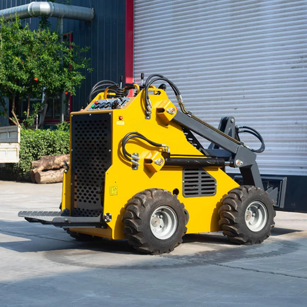 USA Mini Skid Steer Loader With Bucket Compact 26HP Mini Skid Steer Wheeled Loader Attachment EPA Petrol Engine On Sale