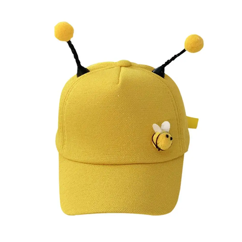 

Children Sun Kids Baseball Cap Toddler Party Hat Boys Girls Soft Material Peaked Bee Antennae Adjustable Direction Kids