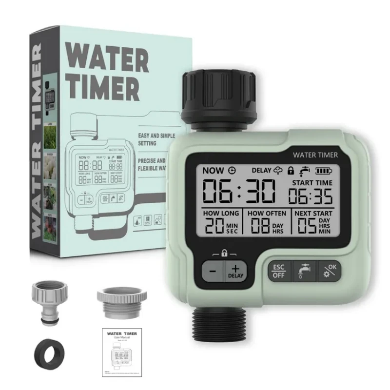 Automatic Timing  Digital Water Sprinkler Timer With Rain Delay For Drip Irrigation Garden Self-Watering Intelligent Irrigation