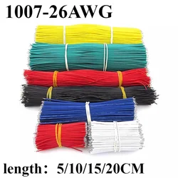 100Pcs/Lot 26AWG Tin-Plated Breadboard PCB Solder Cable 5/10/15/20CM Jumper Wire Tin Conductor DIY Electronic Wires Connector