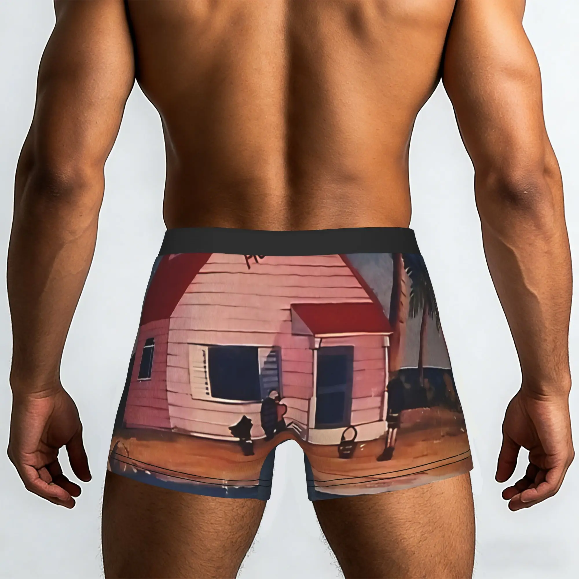 Kame House   Classic Anime Scene  Bandai DRAGON BALL Underpants Homme Panties Man Underwear Comfortable Shorts Boxer Briefs