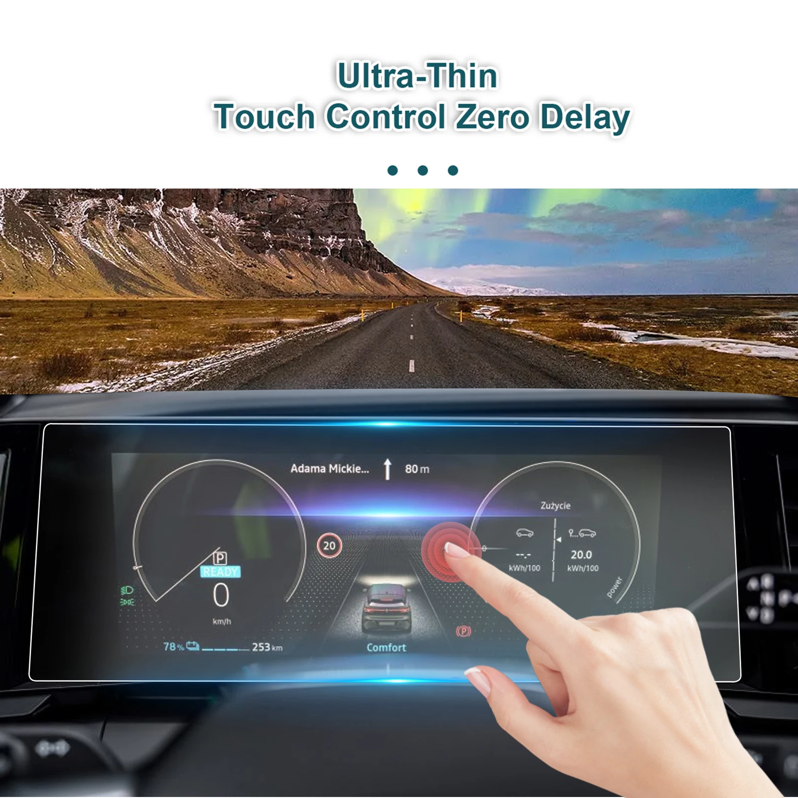 LFOTPP Nano-Displayschutzfolie für Renault Megane E-Tech/Austral, Auto-Navigationsinstrument-Display, Renault Megane Zubehör – Detail 12