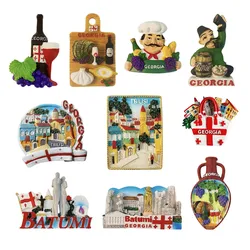 Asia Georgia Customs And Culture 3D Refrigerator Magnets Fridge Magnetic Tourist Souvenir Decoration Articles Handicraft Gifts