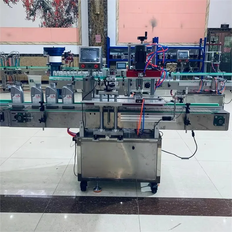 Bottle Automatic Capping Machine Servo Four Roller Capper For Glass Plastic Thread Cap Bottles